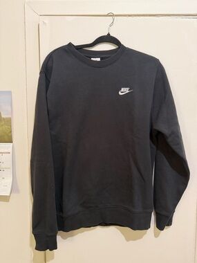 Nike Black Crewneck Sweatshirt with White Swoosh